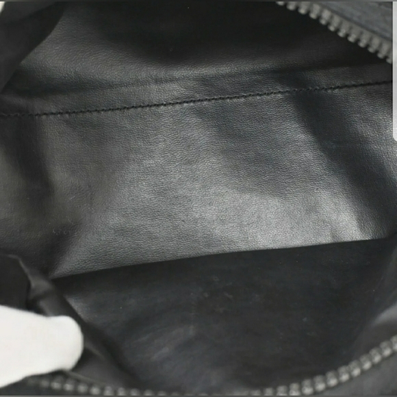 🌬CHANEL Logo CC Sport Line Pouch Nylon Rubber Lea - Picture 10 of 15